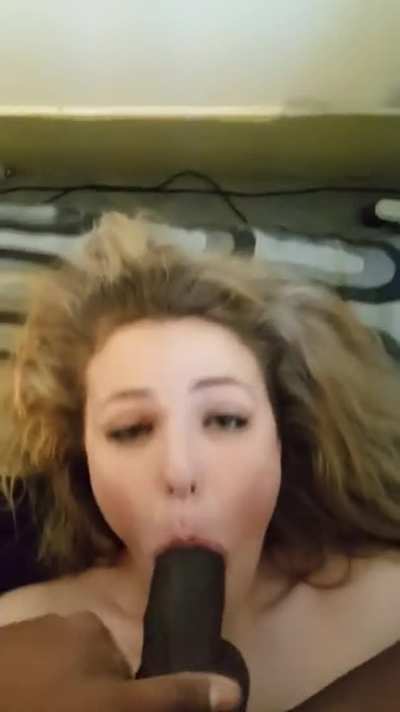 Aussie Girl Sucking her first BBC