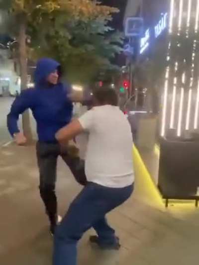 Failed headbutt ended in a knockout
