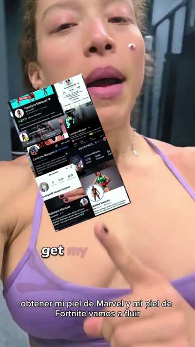 Day 11 of me flexing until I reach 1 Million/ Have my own Fornite skin and Marvel notices my socials full flexis video at shreddedgains.com #shreddedgains.com #musclegoddess #carolynemarquez #1zillion #series