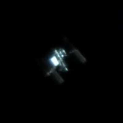 ISS flying over my backyard, shot with my 12" scope