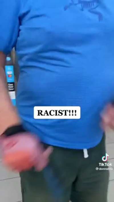 Guy complaing about a lady speaking a different language.