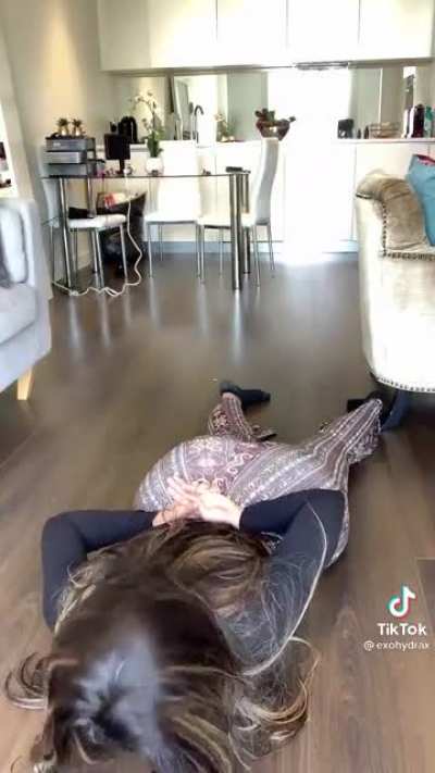 on the floor