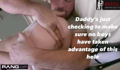 Daddy checks everyday! Then he&rsquo;ll fill it up with his own cum 