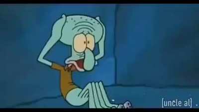 Squidward defends krabs on twitter, Voiced