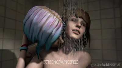 Max and Chloe shower scene WIP (nicefieldNSFW) [Life is Strange]