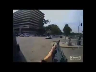 Private security group named Blackwater operating in Iraq on behalf of the US. Members were later arrested for massacring 14 unarmed civilians unrelated to this video. These members were recently pardoned for their actions.