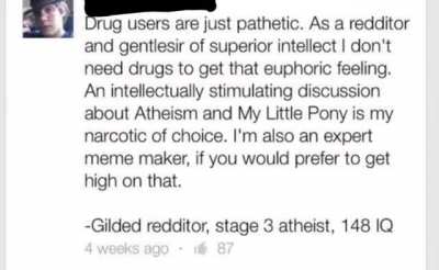 Drug users are just pathetic