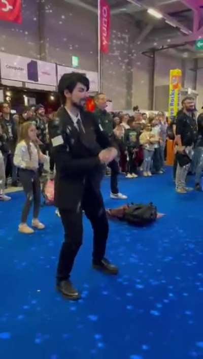Jean dancing to the queen