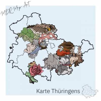 Ich habe mal die Landkreise von Th&uuml;ringen illustriert. 😅