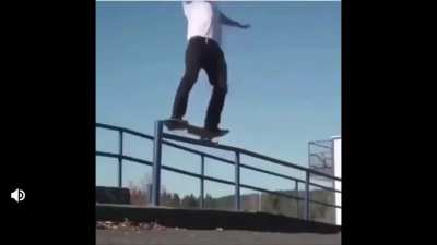 skateboard man screams.