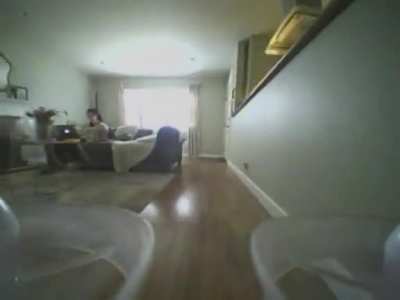 Drone gets taken down by surprise attack