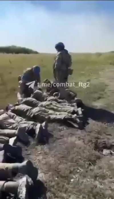 More footage of the massive group of russians (approximately 120) that surrendered to the &ldquo;A&rdquo; unit of the SBU in the Kursk People&rsquo;s Republic