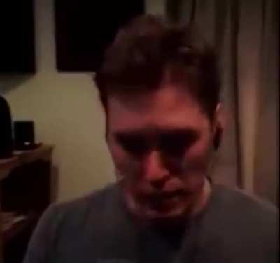 This video is so emotional, he may be laughing in the original context but with no audio just twin peaks music this is the saddest most soul  crushing thing ever created