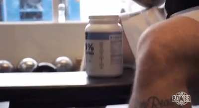 This protein shaker was no match for The Mountain