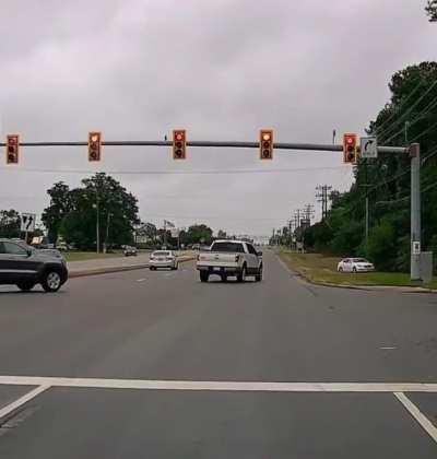 Little too fast on the accelerator taking the left