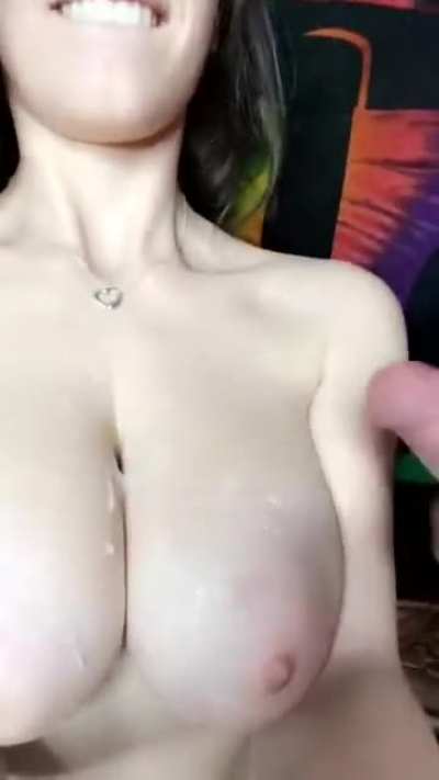 Cum On Big Perfect Tits