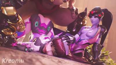 D.Va loses to Widowmaker and Doomfist (Kreamu) [Overwatch]