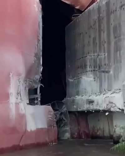 Barco se llevó puesto el puente Zárate Brazo Largo