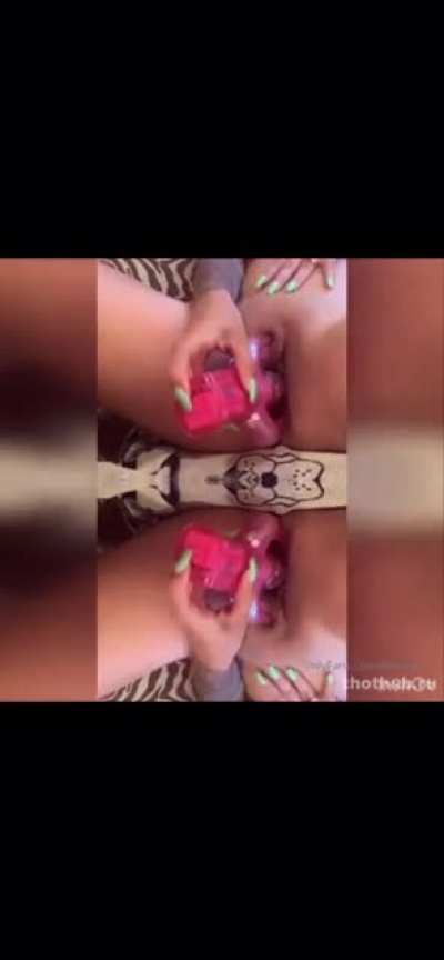 Tiff dildo riding on a mirror🔥😍
