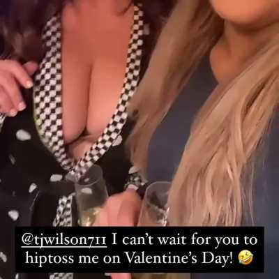 Jenni Neidhart's Big Titty hanging out of her bra