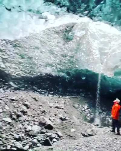 Ice Cave under the Vatnaj&ouml;kull glacier in Iceland