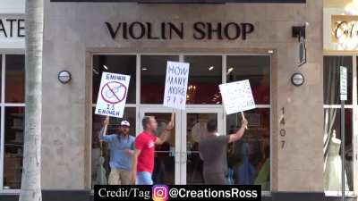 No more "violence" protest