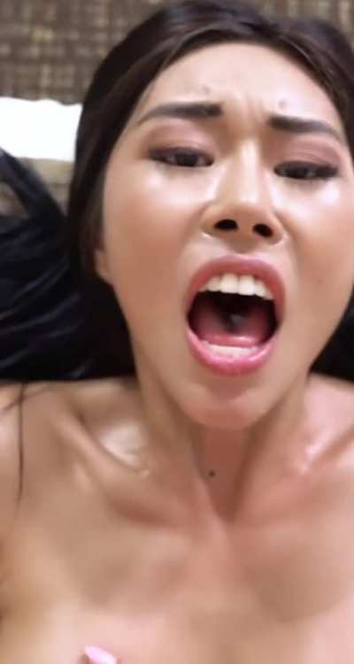Asian Bed Sex Cum On Tits and Loud Moaning from Honey Moon