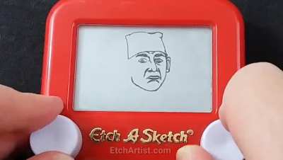 Prison Mike on an Etch A Sketch! (OC)