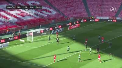 Golo do Pizzi com est&aacute;dio vazio