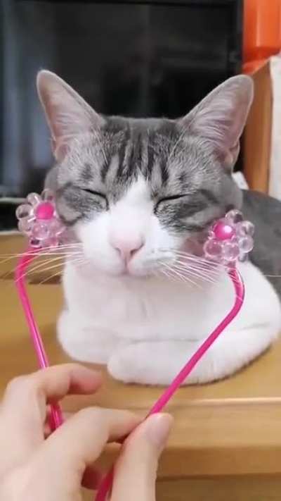 She loves getting her cheeks massaged