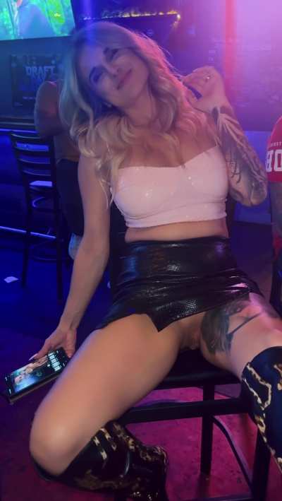 My legs are always open at the bar