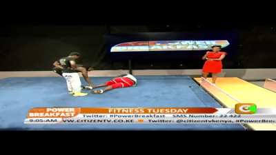 Reporter gets injured on Breakfast show doing light stretches