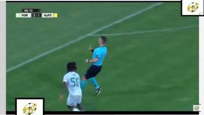 A controversial referee decision in yesterday&rsquo;s Europa Conference League match between Vorskla and KuPs. KuPs won the tie on extra-time agg 4-5