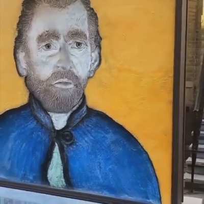 "Van Gogh Observes," an incredible sculpture by late, legendary Prairie artist, Joe Fafard, gives the illusion that Vincent Van Gogh head follows your movement......