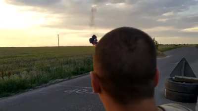 russian military jet was shot down today near Nova Kakhovka