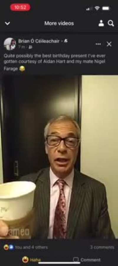 Nigel says "Up the 'RA" 😳😳😳