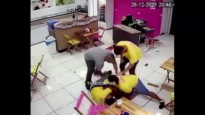 Robbery Suspect Beaten Senseless By Cashier, WWE Style