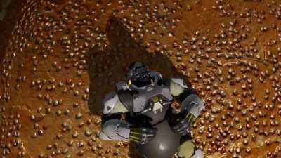 This is all I can think of when I hear Winston's "I'm on a roll" voiceline... so I made it in Blender.