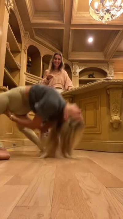Her Flexibility and core strength are both insane.