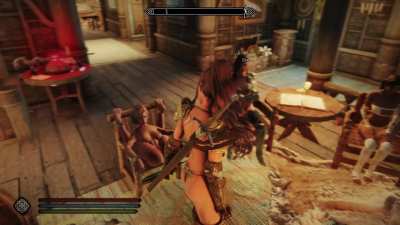 When there's no chair to be seen, one must sit on Delphine