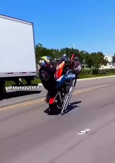 Wheelie almost gone wrong