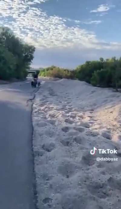 Biker thinks she owns the road