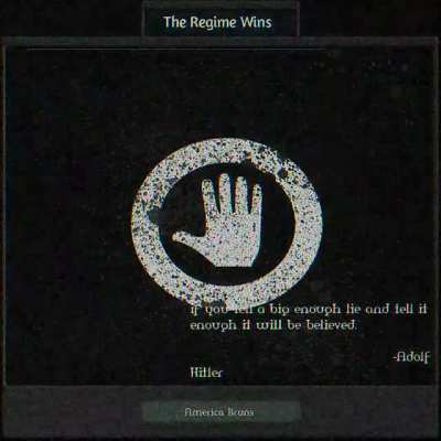 Regime wins the American collapse!(Custom super event)