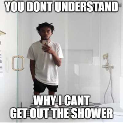 why cant kevin get out the shower
