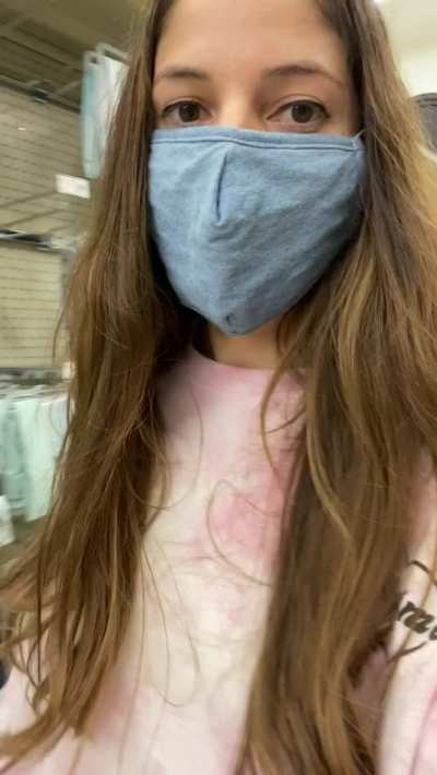 Flashing my pussy at Hobby Lobby