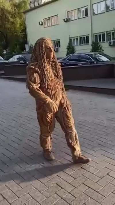 Chad knits an incredible full body costume