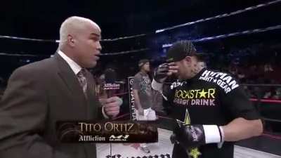 Tito Ortiz with a masterfully unbiased post-fight presser. He's in talks to fight the English language, date TBD