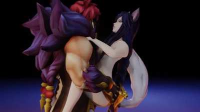 Ahri on Sett (OC) (sandwichmoth)