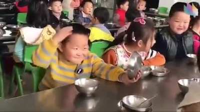 This kid just realized that he is so cute