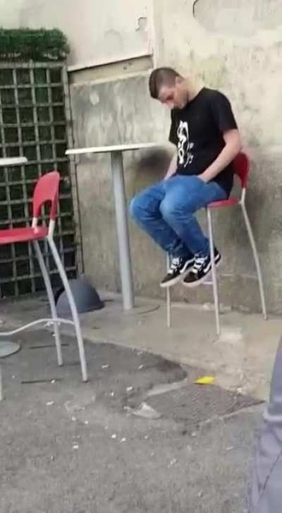 Falling asleep on a chair WCGW